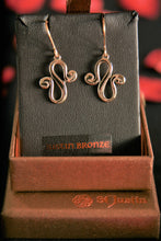 Load image into Gallery viewer, Bronze Waldalgesheim drop earrings by St. Justin of Cornwall