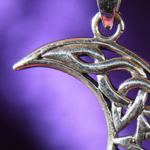 Load image into Gallery viewer, Sterling Silver Celtic Moon and Star Pendant