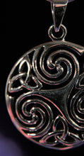 Load image into Gallery viewer, Sterling Silver Oxidized Celtic Triskele Pendant