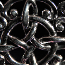 Load image into Gallery viewer, Sterling Silver Oxidized Celtic Pendant decorated with Amethysts