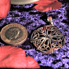 Load image into Gallery viewer, Sterling Silver Celtic Cross Round Pendant