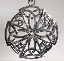 Load image into Gallery viewer, Sterling Silver Celtic Cross Round Pendant