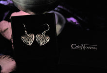 Load image into Gallery viewer, Sterling Silver Celtic Heart Drop Earrings