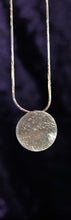 Load image into Gallery viewer, Sterling Silver Matt Brushed Circle Pendant
