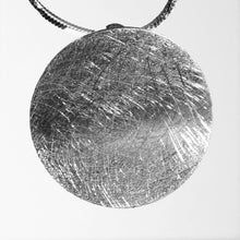 Load image into Gallery viewer, Sterling Silver Matt Brushed Circle Pendant