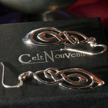 Load image into Gallery viewer, Sterling Silver Celtic Knot Hook Earrings