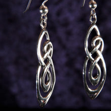 Load image into Gallery viewer, Sterling Silver Celtic Knot Hook Earrings