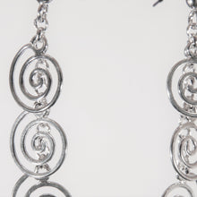Load image into Gallery viewer, Sterling Silver Three Spirals Drop Earrings