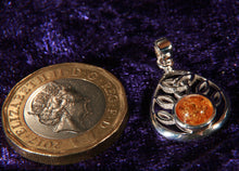 Load image into Gallery viewer, Sterling Silver Celtic Pendant with Baltic Amber