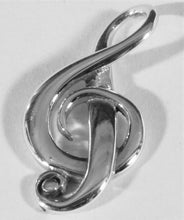 Load image into Gallery viewer, Sterling Silver Treble Clef Pendant