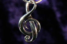 Load image into Gallery viewer, Sterling Silver Treble Clef Pendant