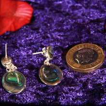 Load image into Gallery viewer, Sterling Silver Earrings decorated with Abalone shell