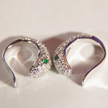 Load image into Gallery viewer, Sterling Silver Ear Cuffs decorated with Cubic Zirconia simulated diamonds