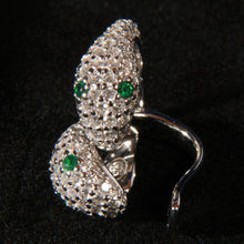 Load image into Gallery viewer, Sterling Silver Ear Cuffs decorated with Cubic Zirconia simulated diamonds
