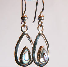 Load image into Gallery viewer, Sterling Silver Hook Earrings decorated with Abalone shell