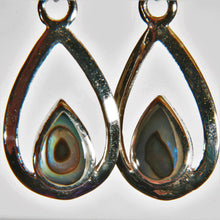 Load image into Gallery viewer, Sterling Silver Hook Earrings decorated with Abalone shell