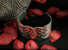Load image into Gallery viewer, Pewter Celtic Cuff Bangle by St Justin of Cornwall