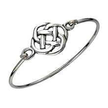 Load image into Gallery viewer, Pewter Bangle Square Celtic Knot design by St Justin of Cornwall