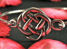 Load image into Gallery viewer, Pewter Bangle Square Celtic Knot design by St Justin of Cornwall