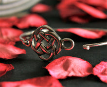 Load image into Gallery viewer, Pewter Bangle Square Celtic Knot design by St Justin of Cornwall