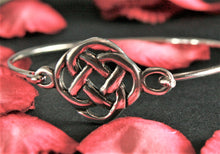 Load image into Gallery viewer, Pewter Bangle Square Celtic Knot design by St Justin of Cornwall