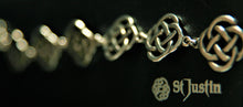 Load image into Gallery viewer, Pewter Square knot bracelet Celtic by St. Justin of Cornwall