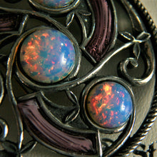 Load image into Gallery viewer, Pewter Triscele Stone Brooch by St. Justin of Cornwall