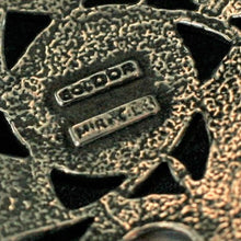 Load image into Gallery viewer, Pewter Triscele Stone Brooch by St. Justin of Cornwall