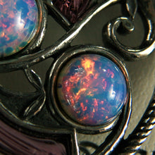 Load image into Gallery viewer, Pewter Triscele Stone Brooch by St. Justin of Cornwall