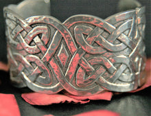 Load image into Gallery viewer, Pewter Celtic Cuff Bangle by St Justin of Cornwall