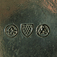 Load image into Gallery viewer, Pewter triangular candle holder Archibald Knox designed triangular candle holder by St Justin of Cornwall