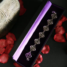 Load image into Gallery viewer, Pewter Square knot bracelet Celtic by St. Justin of Cornwall
