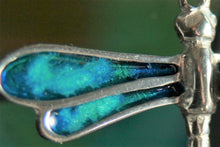 Load image into Gallery viewer, Pewter Dragonfly Enamelled Drop Earrings by St. Justin of Cornwall