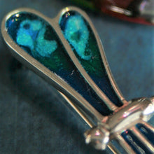 Load image into Gallery viewer, Pewter Dragonfly Enamelled Brooch by St. Justin of Cornwall