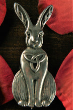 Load image into Gallery viewer, Pewter Celtic Hare Brooch by St. Justin of Cornwall