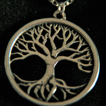Load image into Gallery viewer, Pewter Tree of Life Pendant with chain by St. Justin of Cornwall