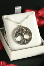 Load image into Gallery viewer, Pewter Tree of Life Pendant with chain by St. Justin of Cornwall