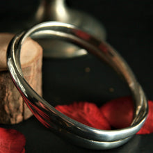 Load image into Gallery viewer, Pewter Double loop bangle by St. Justin of Cornwall