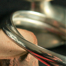 Load image into Gallery viewer, Pewter Double loop bangle by St. Justin of Cornwall