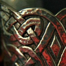 Load image into Gallery viewer, Pewter Celtic Cuff Bangle by St Justin of Cornwall