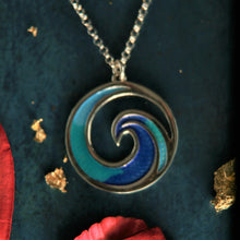 Load image into Gallery viewer, Sterling Silver Glas Mor Mordardha enamelled pendant by St Justin