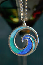 Load image into Gallery viewer, Sterling Silver Glas Mor Mordardha enamelled drop earrings by St Justin of Cornwall