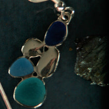 Load image into Gallery viewer, Sterling Silver pebbles enamelled drop earring by St Justin of Cornwall
