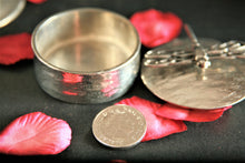 Load image into Gallery viewer, Pewter Round Jewelry box with Dragonfly St Justin of Cornwall