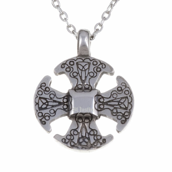 Pewter Canterbury cross necklet by St. Justin of Cornwall