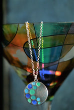 Load image into Gallery viewer, Sterling Silver Glas Mor Bay enamelled pendant by St Justin
