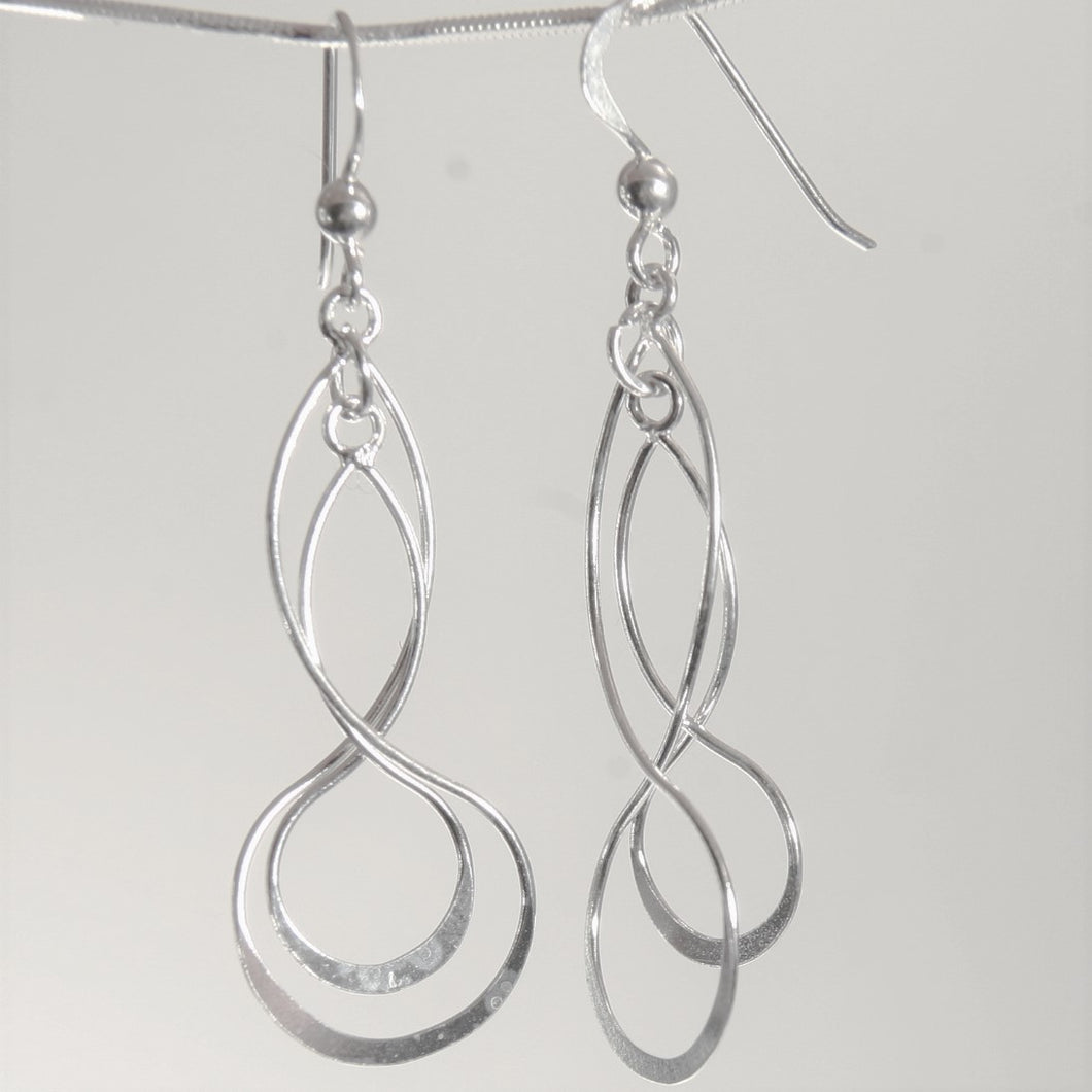 Sterling Silver Infinity Hook Earrings