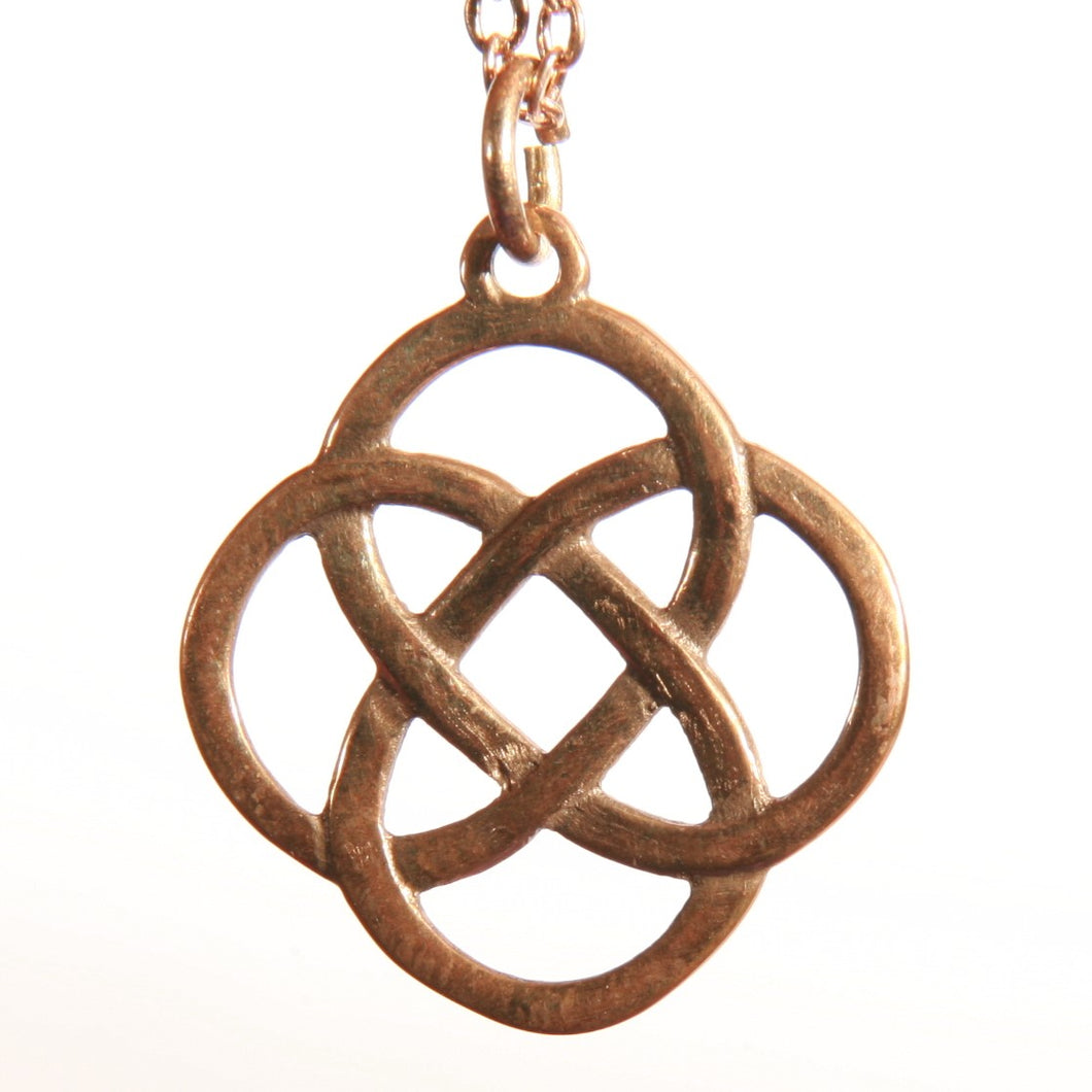 Bronze Four loop knot pendant by St. Justin of Cornwall