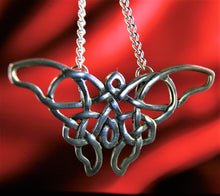 Load image into Gallery viewer, Pewter Celtic Butterfly Necklace by St. Justin of Cornwall
