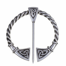 Load image into Gallery viewer, Pewter Large Celtic Penannular Brooch by St. Justin of Cornwall
